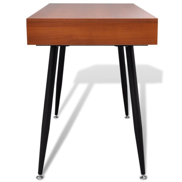 Brown Workstation Computer Desk Laptop Table - Image 4