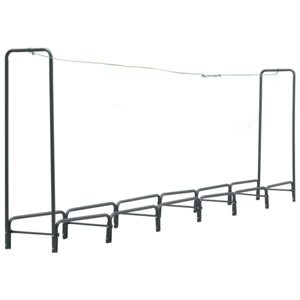 vidaXL Firewood Rack Anthracite 360x35x120 cm Steel - Image 2