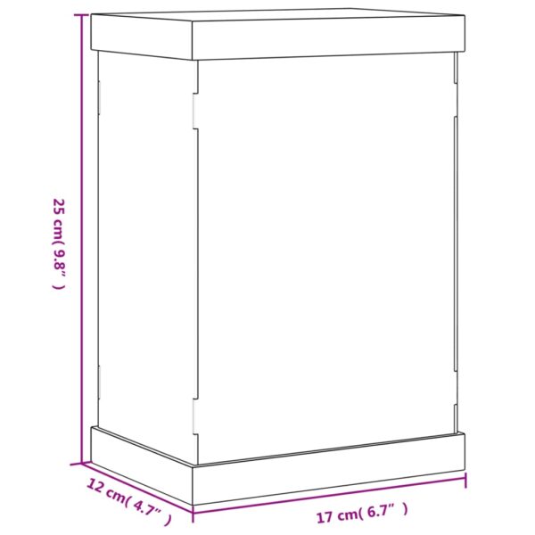 vidaXL Display Box Transparent 17x12x25 cm Acrylic - Image 6