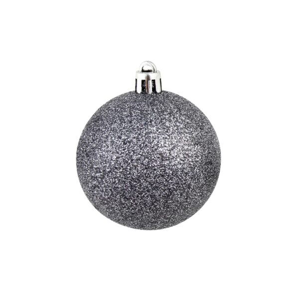 vidaXL 100 Piece Christmas Ball Set 3/4/6 cm White/Grey - Image 5