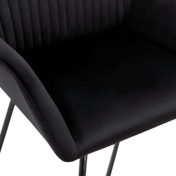 vidaXL Dining Chairs 2 pcs Black Velvet - Image 6