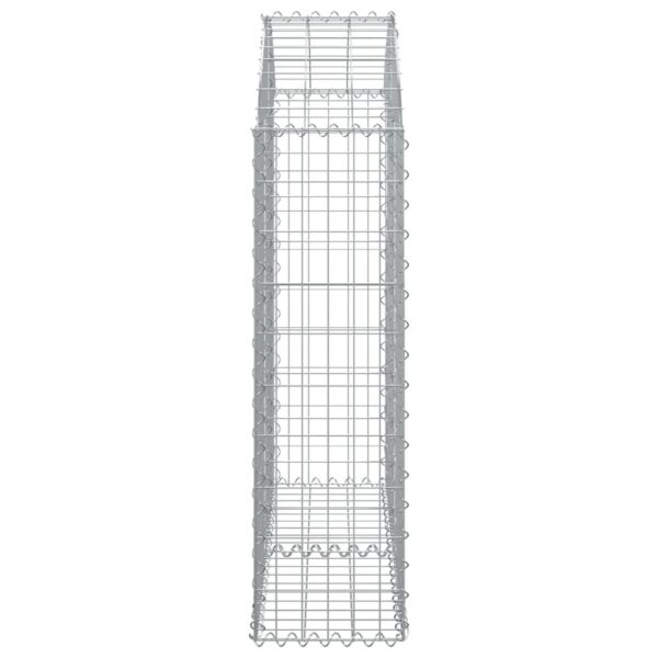 vidaXL Arched Gabion Basket 100x30x100/120 cm Galvanised Iron - Image 4
