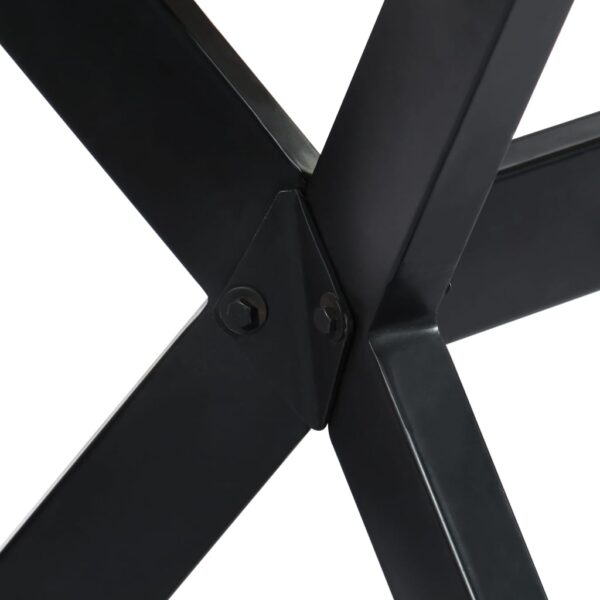 vidaXL Dining Table 120x60x75 cm Solid Rough Mango Wood - Image 5