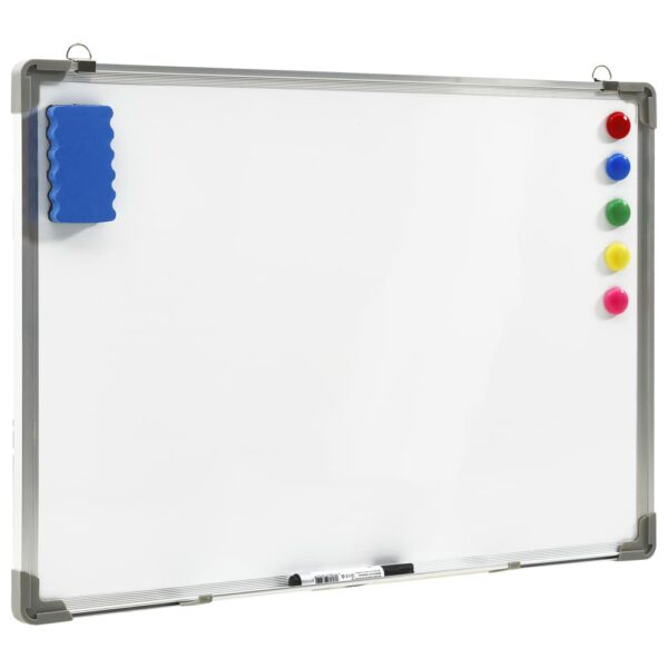 vidaXL Magnetic Dry-erase Whiteboard White 90x60 cm Steel - Image 2
