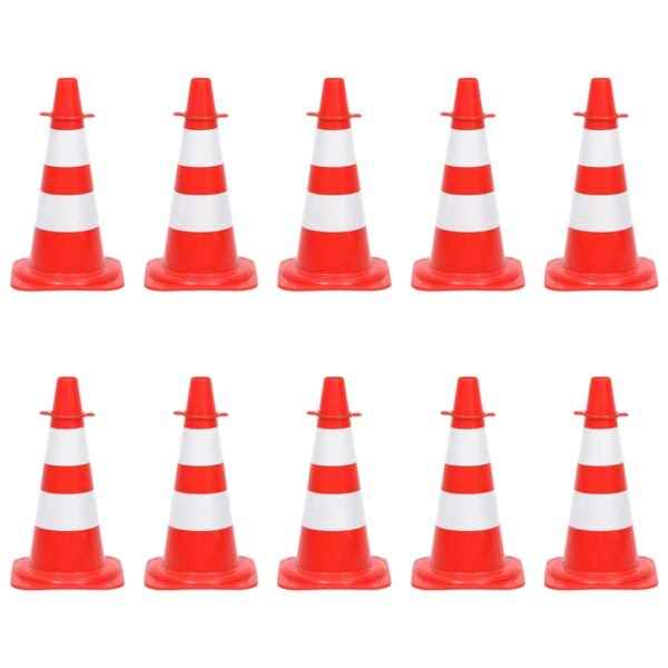 vidaXL Chain Cone Set with 10 m Chain Red and white - Image 3