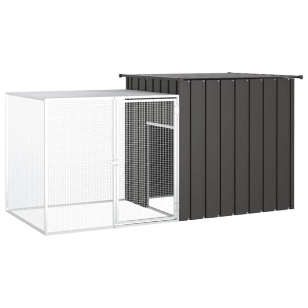 vidaXL Chicken Cage Anthracite 200x91x100 cm Galvanised Steel - Image 1