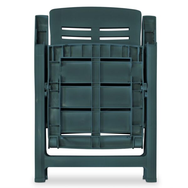 vidaXL 7 Piece Outdoor Dining Set Plastic Green - Image 7