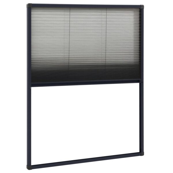vidaXL Plisse Insect Screen for Windows Aluminium Anthracite 60x80 cm - Image 2