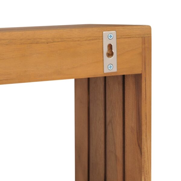vidaXL Wall-mounted Towel Rack 35x20x35 cm Solid Teak Wood - Image 5