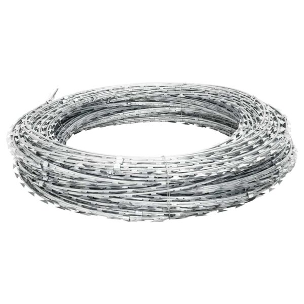 vidaXL BTO-22 Clipped Concertina Razor Wire Galvanised Steel 150 m - Image 2