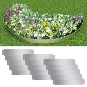 vidaXL Lawn Fence 15 pcs Galvanised Steel 100x20 cm
