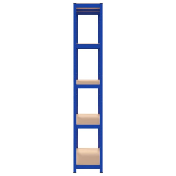 vidaXL 5-Layer Shelves 3 pcs Blue Steel and Engineered Wood - Image 6