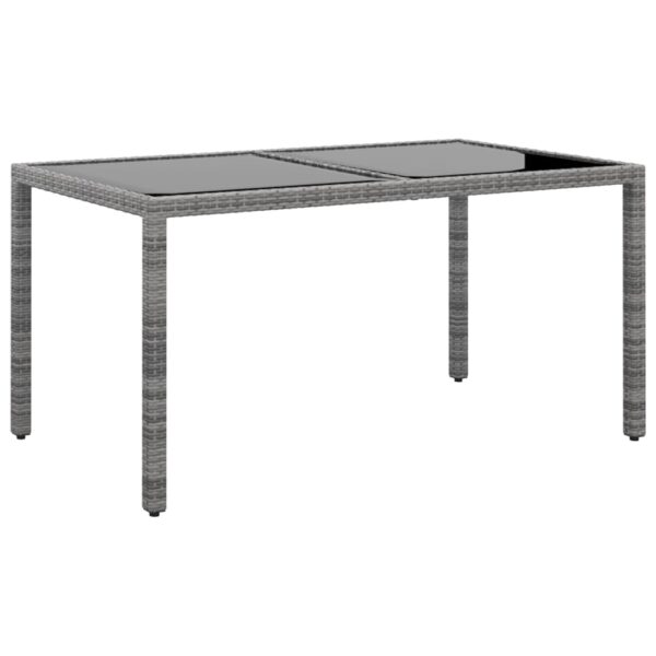 vidaXL 5 Piece Garden Dining Set Poly Rattan Grey - Image 5