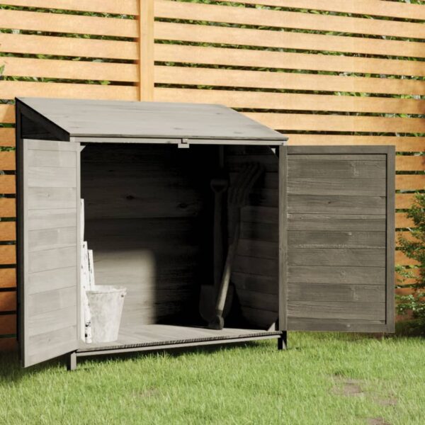 vidaXL Garden Shed Anthracite 102x52x112 cm Solid Wood Fir - Image 1