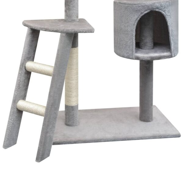 vidaXL Cat Tree with Sisal Scratching Posts 150 cm Grey - Image 3