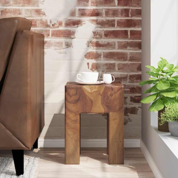 vidaXL Stool Solid Teak Wood - Image 3