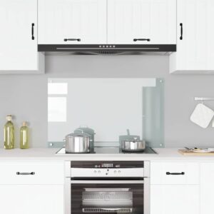 vidaXL Kitchen Backsplash Transparent 100x60 cm Tempered Glass