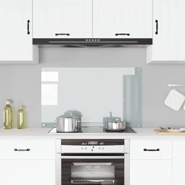 vidaXL Kitchen Backsplash Transparent 100x60 cm Tempered Glass - Image 1