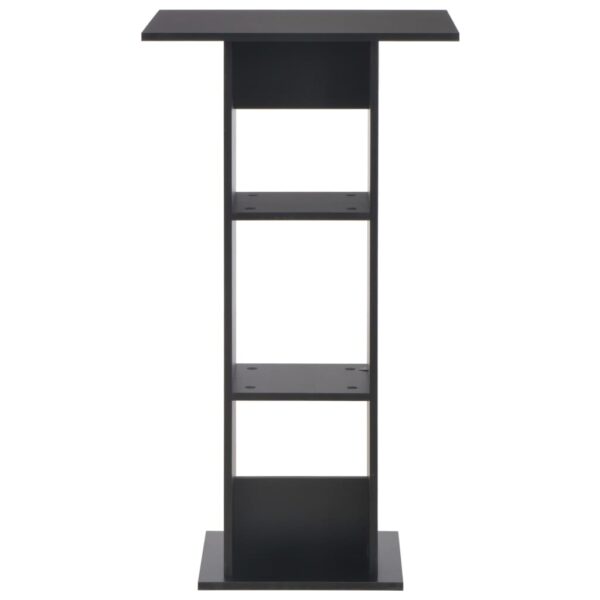 vidaXL Bar Table Black 60x60x110 cm - Image 2