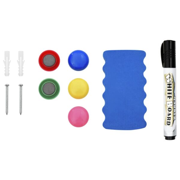 vidaXL Magnetic Dry-erase Whiteboard White 90x60 cm Steel - Image 5