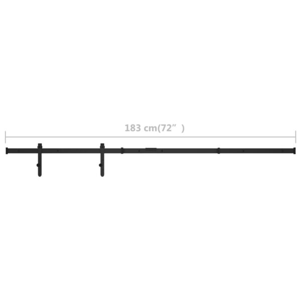 vidaXL Mini Sliding Cabinet Door Kit Carbon Steel 183 cm - Image 6