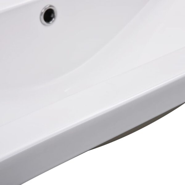 vidaXL Built-in Basin 91x39.5x18.5 cm Ceramic White - Image 5