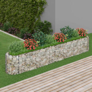 vidaXL Gabion Raised Bed Galvanised Iron 330x50x50 cm