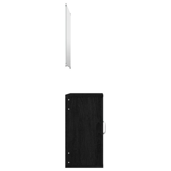 vidaXL 2 Piece Bathroom Furniture Set Black Engineered Wood - Image 5