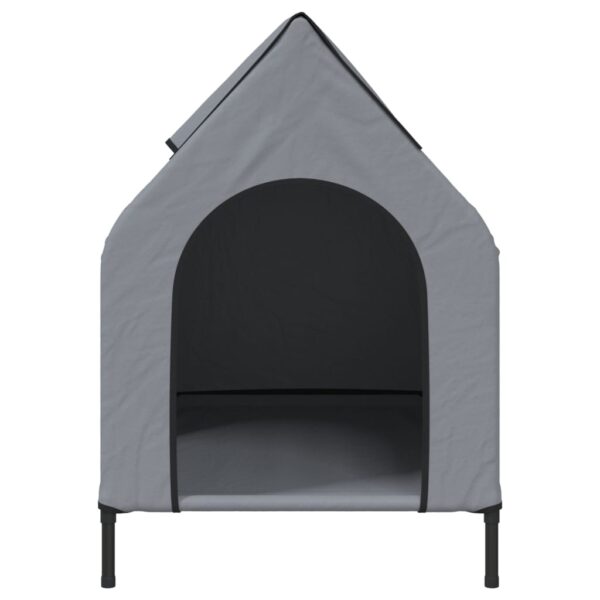 vidaXL Dog House Light Grey Oxford Fabric and Steel - Image 4