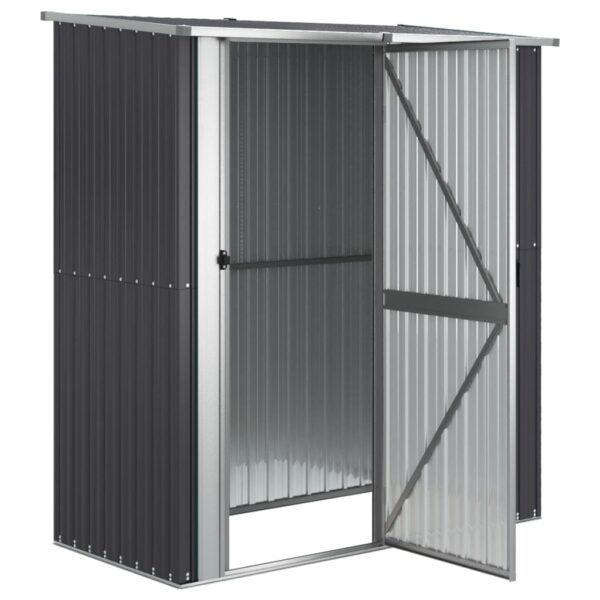 vidaXL Garden Shed Anthracite 180.5x97x209.5 cm Galvanised Steel - Image 4