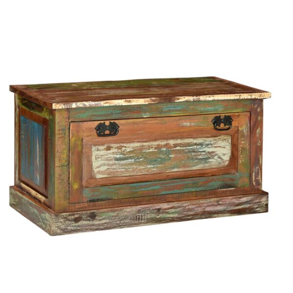 vidaXL Shoe Storage Bench Solid Reclaimed Wood - Image 1
