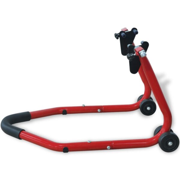 vidaXL Motorcycle Front Stand Red - Image 3