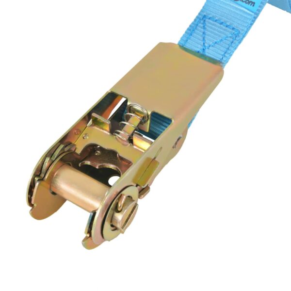 vidaXL Ratchet Tie Down Straps 10 pcs 0.8 Tonnes 4mx25mm Blue - Image 5