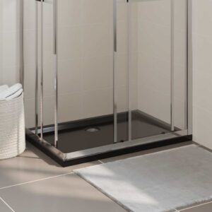 vidaXL Rectangular ABS Shower Base Tray Black 70x100 cm