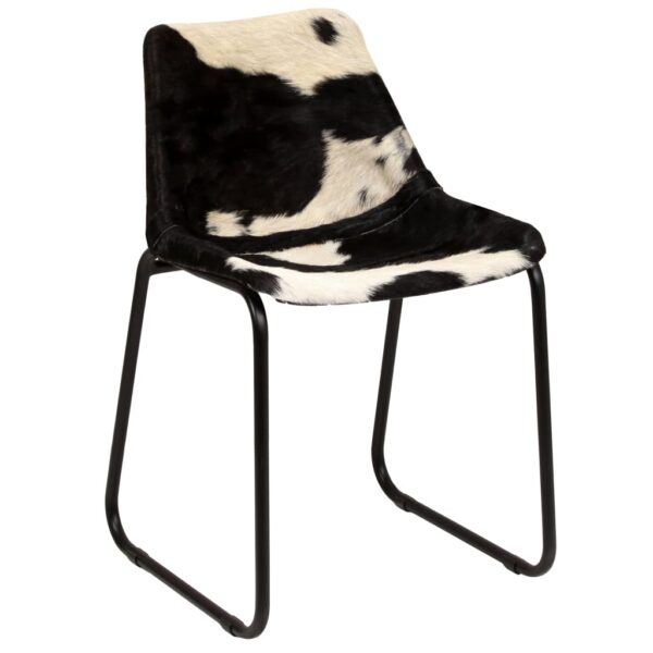 vidaXL Dining Chairs 2 pcs Genuine Goat Leather - Image 7