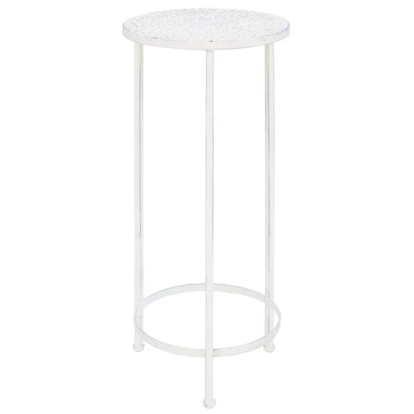 vidaXL Plant Stand Set 3 Pieces Vintage Style Metal Antique White - Image 4