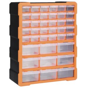 vidaXL Multi-drawer Organiser with 39 Drawers 38x16x47 cm