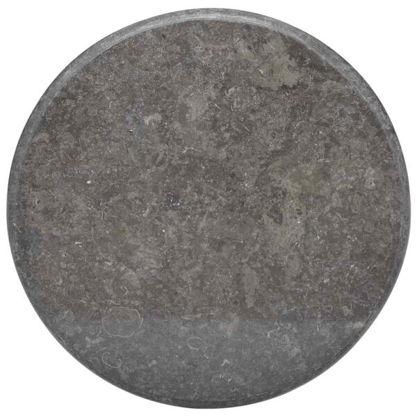 vidaXL Table Top Black Ø60x2.5 cm Marble - Image 1