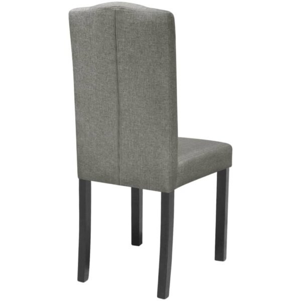 vidaXL Dining Chairs 2 pcs Grey Fabric - Image 5