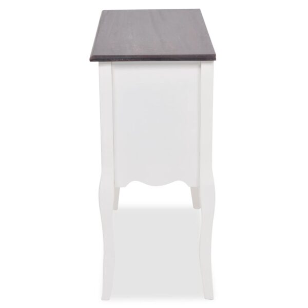 vidaXL Console Cabinet 6 Drawers Brown and White Wood - Image 6