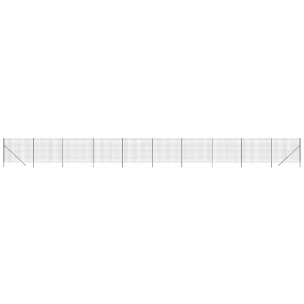 vidaXL Wire Mesh Fence Anthracite 1.6x25 m Galvanised Steel - Image 2