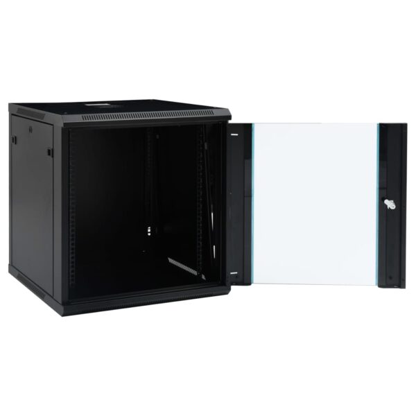 vidaXL 12U Wall Mounted Network Cabinet 19" IP20 600x600x640 mm - Image 2