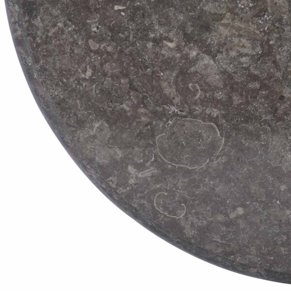 vidaXL Table Top Black Ø60x2.5 cm Marble - Image 5