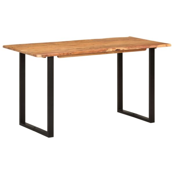 vidaXL Dining Table 140x70x76 cm Solid Acacia Wood - Image 11