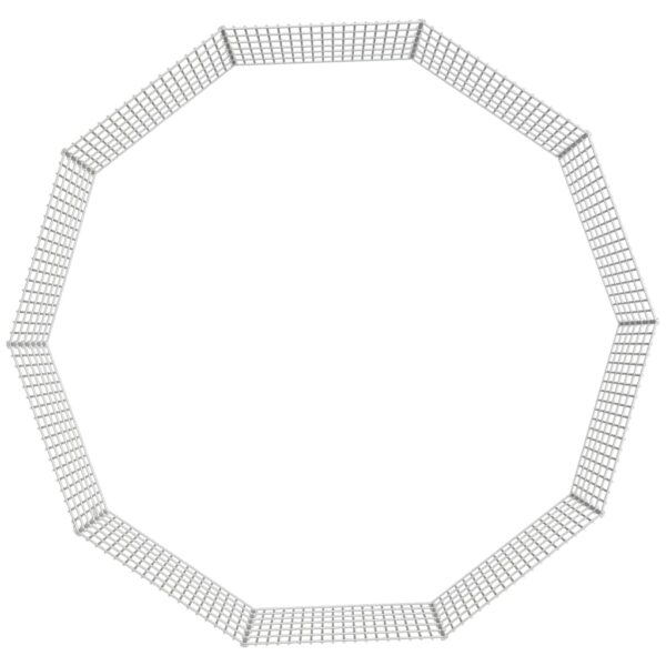 vidaXL Free Range Animal Enclosure 10-Panel 54x60 cm Galvanised Iron - Image 7
