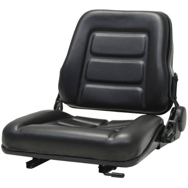 vidaXL Forklift & Tractor Seat with Adjustable Backrest Black - Image 1