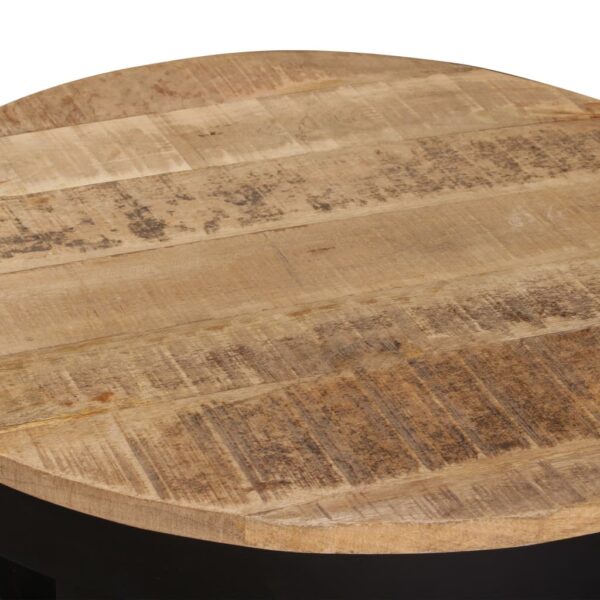 vidaXL Coffee Table Solid Rough Mango Wood 60x40 cm - Image 8