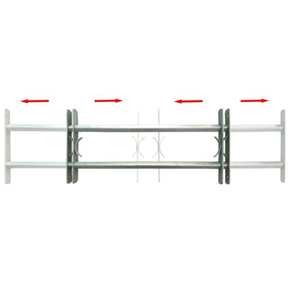 vidaXL Adjustable Security Grille for Windows with 2 Crossbars 1000-1500 mm - Image 2