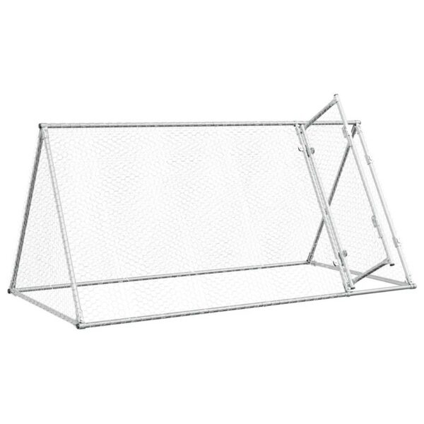 vidaXL Chicken Cage Silver 200x105x91 cm Galvanised Steel - Image 4
