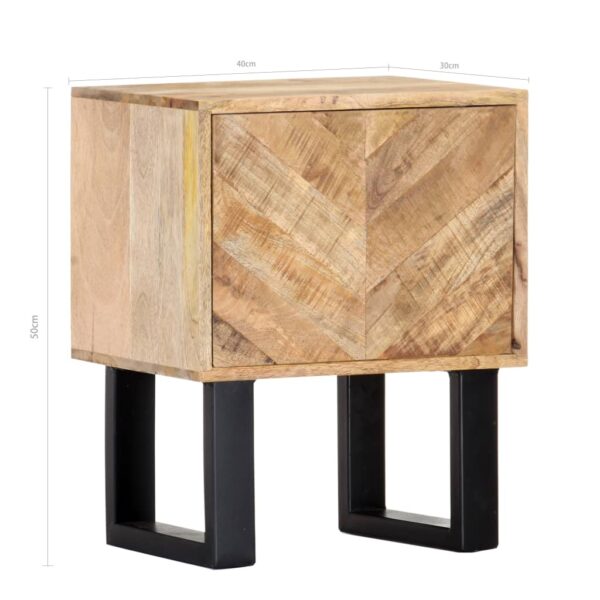 vidaXL Bedside Cabinet 40x30x50 cm Solid Mango Wood - Image 7